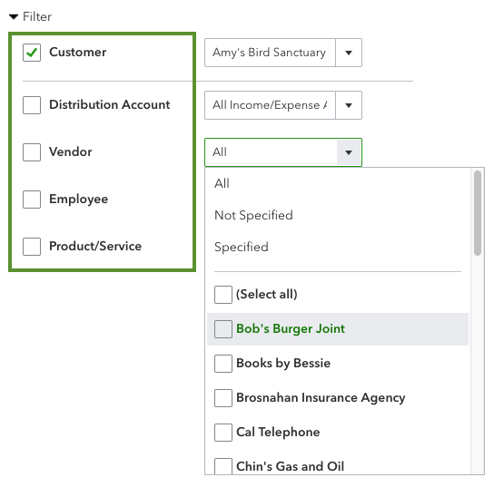 Customize reports in QuickBooks Online